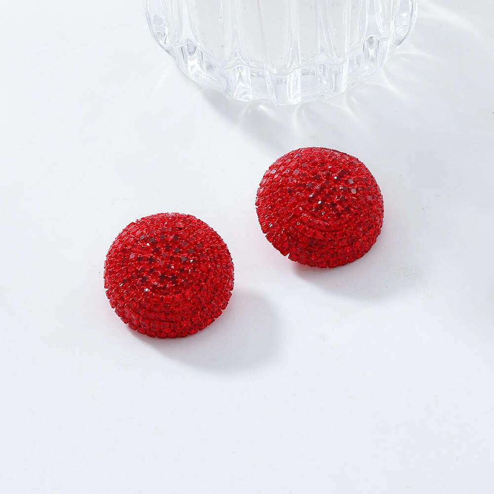 2024 autumn and winter new style temperament semi-circular solid color rhie trendy fashion earrings accessories