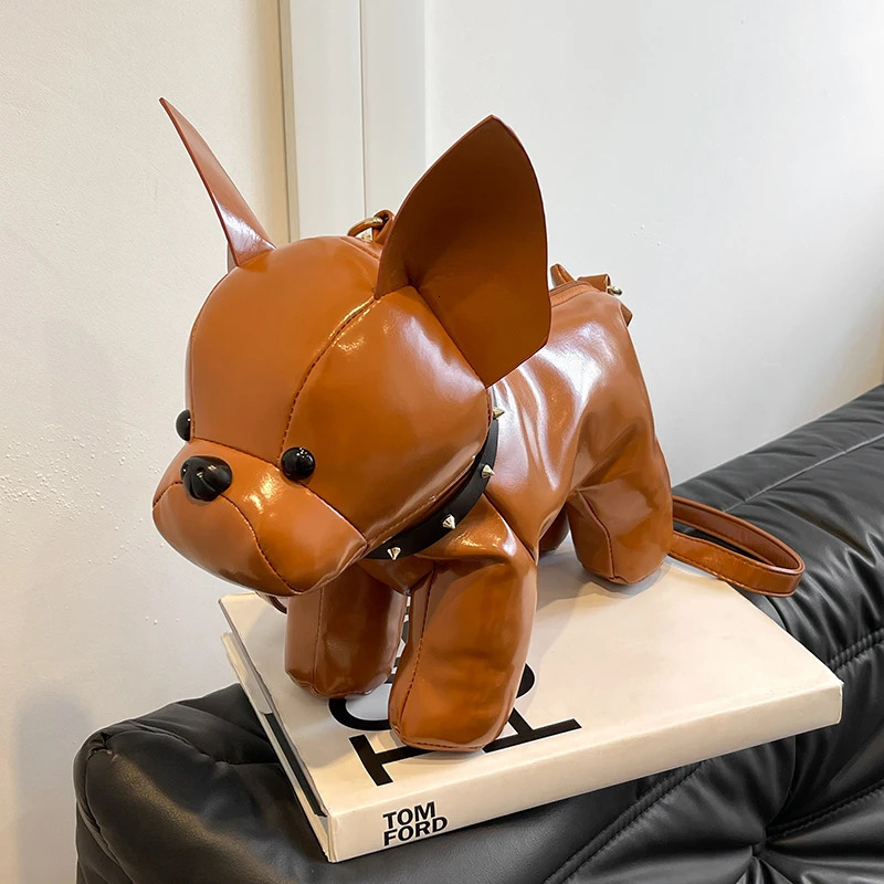 Cute toy doll bag big dog cartoon cross body phone bag suitable for women girls filling space cotton handbags and wallets womens shoulder bag241209