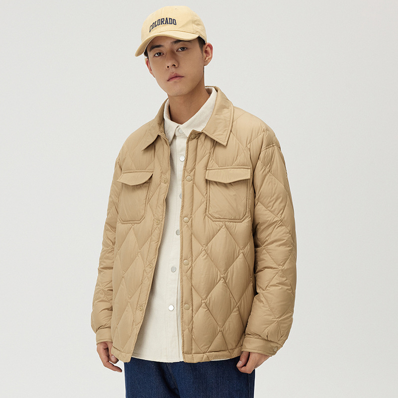 2025 Winter Jacket Men's Stand Collar Warm Parka Coat Street Fashion Casual Brand Outer Men's Winter Down Jacket