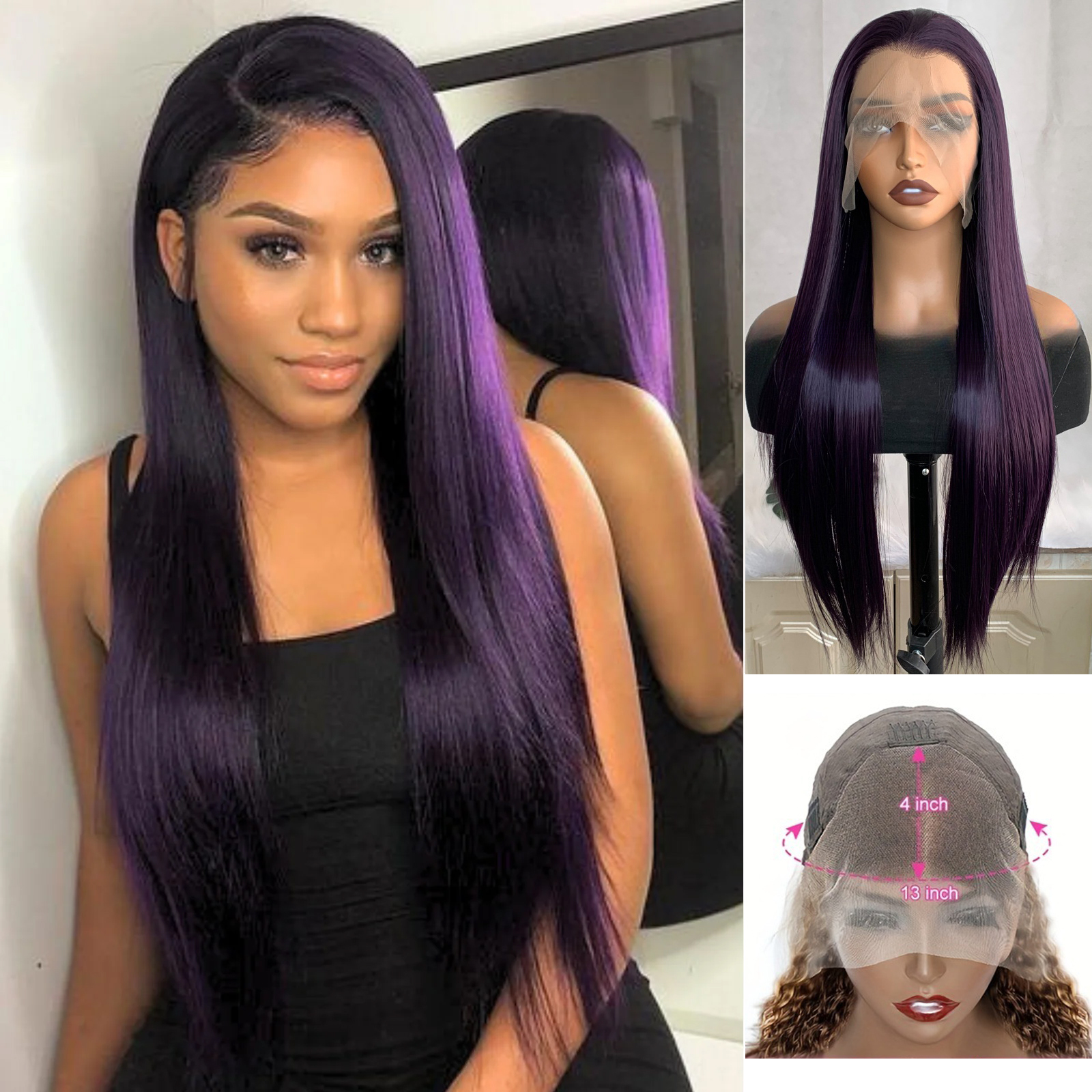 13x4 Straight Lace Hair Wigs 32 inch Brazilian Long Highlight Wig Hair Deep Wave Ombre Blonde Colored Deep Curly Lace Front Wig Honey Blonde Frontal S