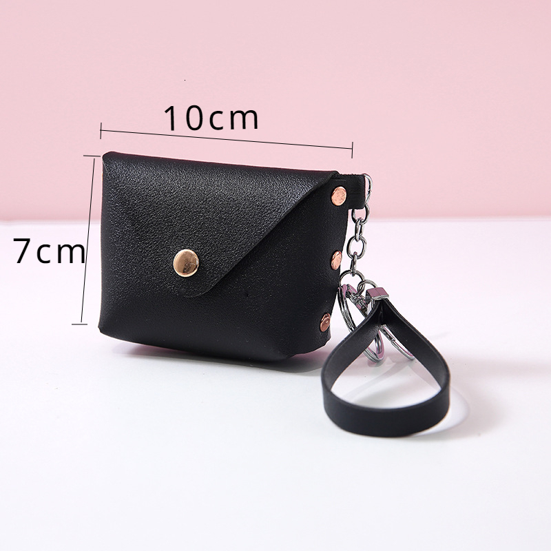 New Creative Ins Keychain PU Leather Coin Strap Cute Girl Wallet Designer Storage Mini Wallet Kawaii Bag bag