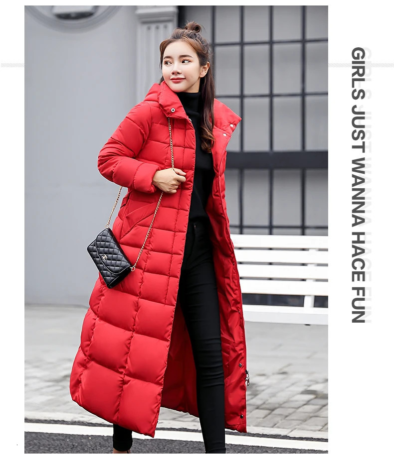 Winter clothing womens fur Parkas quilted jacket thick coat warm long hooded autumn Pdded 241209