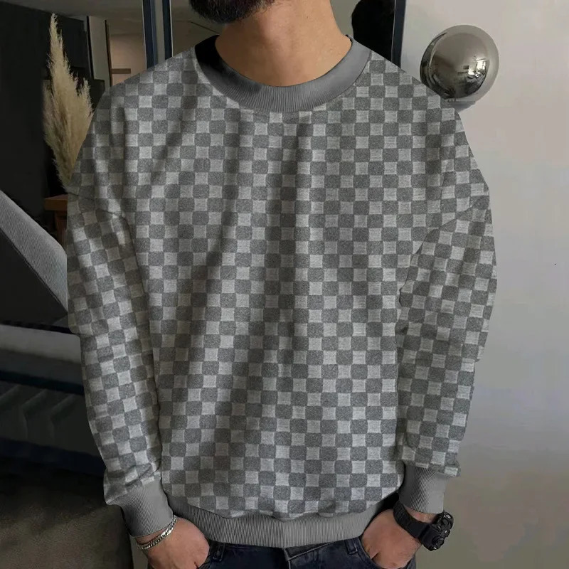Mens long sleeved casual Pulleys autumn and winter sportswear mens flat bottomed sportswear 241205