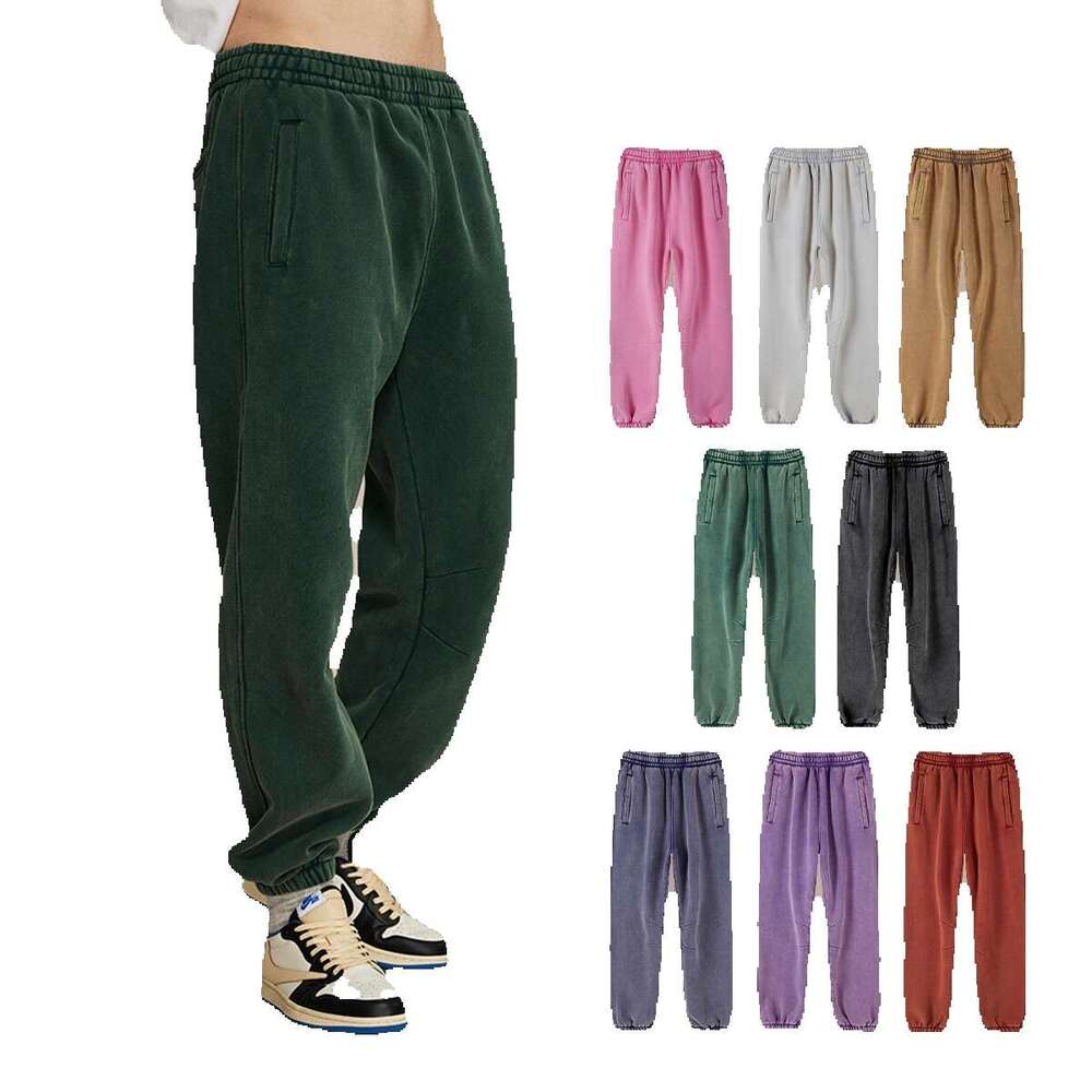 2024 Autumn/Winter 360g Veet Wax Printed Retro Toe Tight Guard Trendy Brand Casual Sports Pants for Men