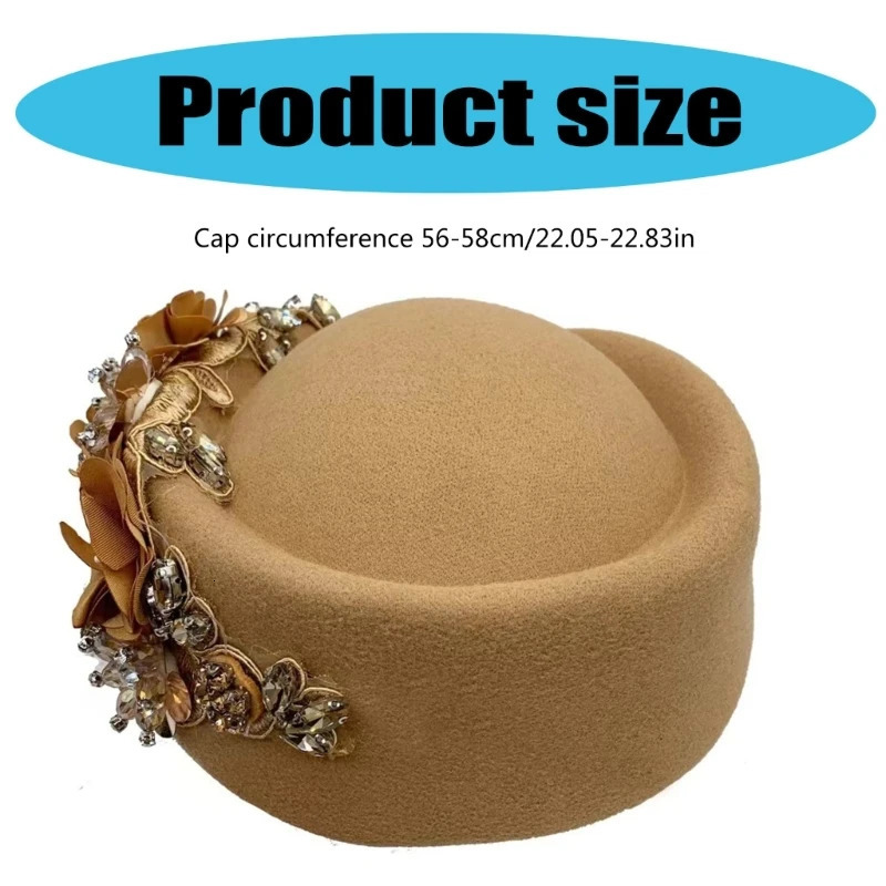 Cocktail Party 3D Flower Hat Charming Hat Church Hat 20s Flaps Womens Bowling Hat Theme Event Retro Headwear 241209