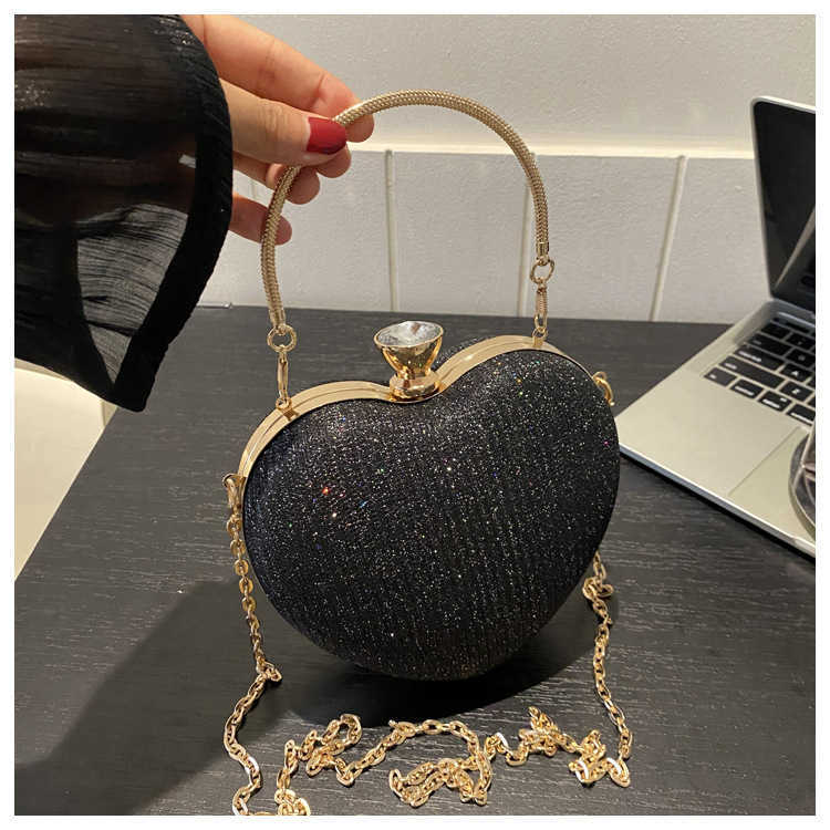 Advanced Mini Bag for Women Autumn Winter New Trendy Fashion Chain Crossbody Bag Handheld Peach Heart Bag