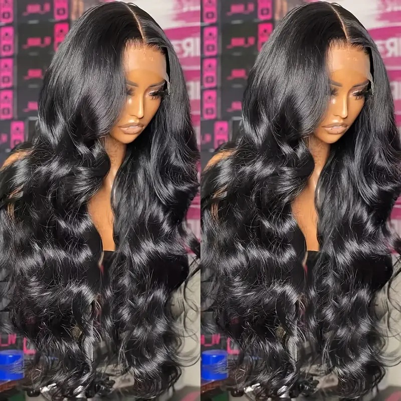 32 inch Hd Frontal Wig Deep Wave Brazilian Wigs Lace Front Look Like Human Hair Wig Long Transparent Glueless Wigs For Women PrePlucked Synthetic Hair
