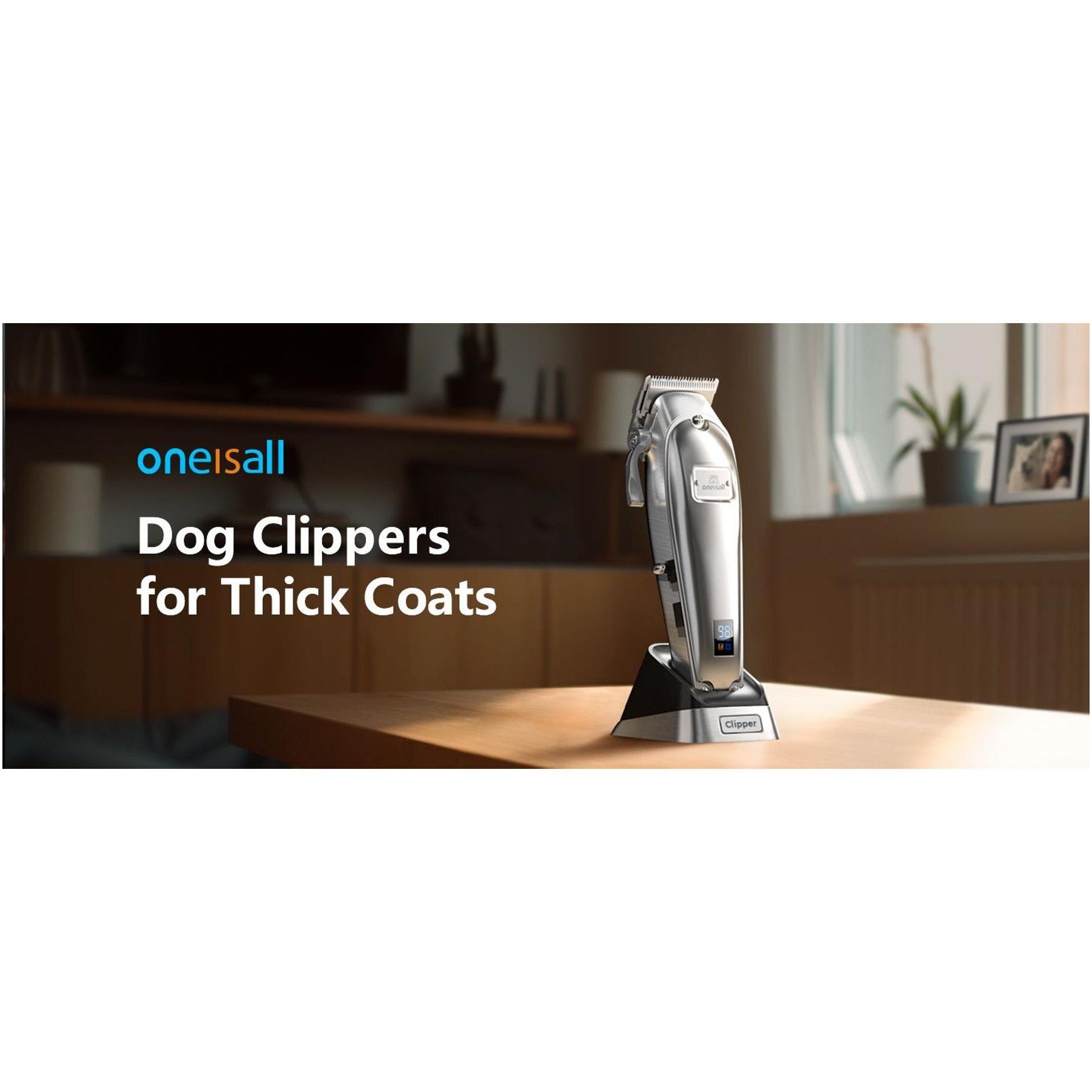 Others Dog Grooming Dog Grooming Tools Oneisall K52Nts Cordless 2Speed Pet Hair Clipper For Thick Heavy Coats Silver Drop Delivery Supplies Otvkg H250