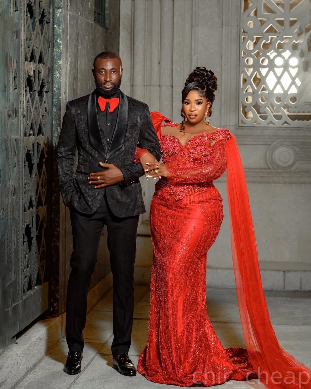 Red Mermaid Prom Dresses 2025 Beaded Pearls Full Sleeves Sequined Evening Formal Party Second Birthday Engagement Gowns Plus Size Dress For Special Oc