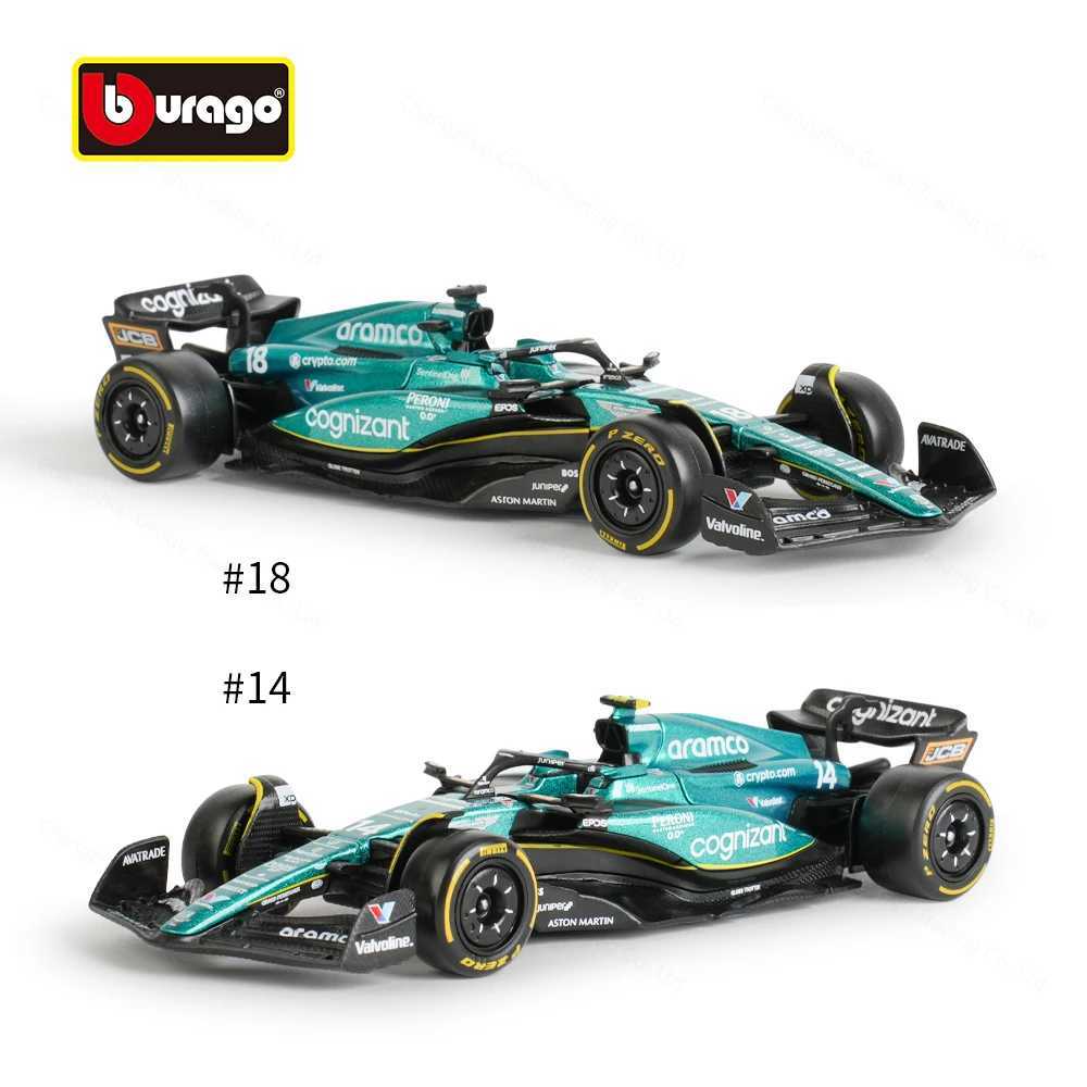 Bburago 1 43 2023 Aston Martin AMR23 F1 Formula Car Die Casting Vehicle Collection Model Racing Toy X241209