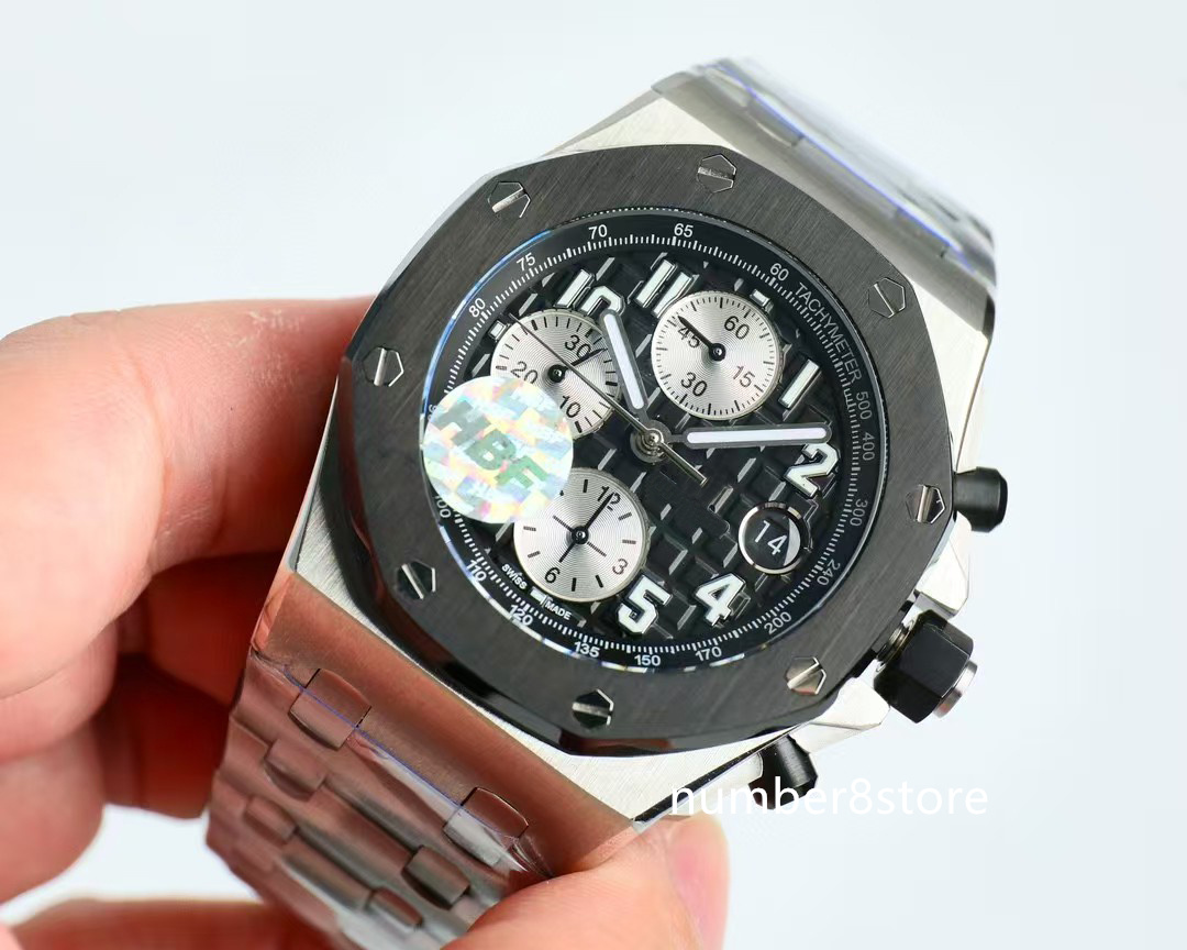 Classic 26238 Selfwinding Chronograph Mens Watch Ceramic Bezel 3126 Automatic Sapphire Crystal Luxury Wristwatch Water Resistance