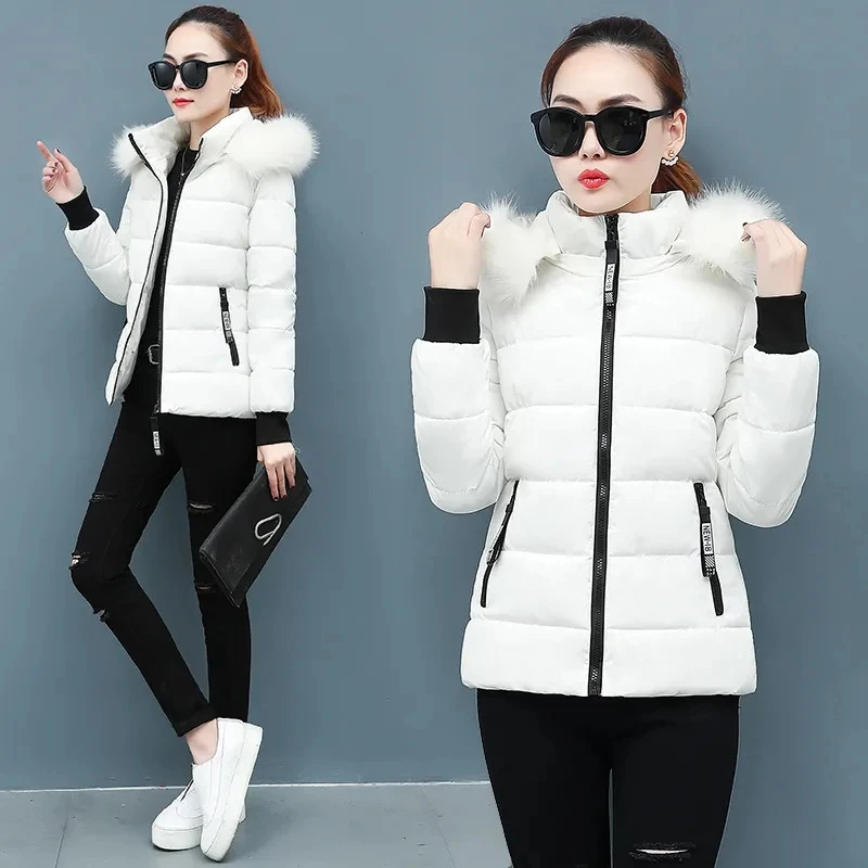 Womens Winter Parka Coat Korean Version Loose Lady Cotton Padded Outerwear Temperament Casual Ladies Down Jacket 241209