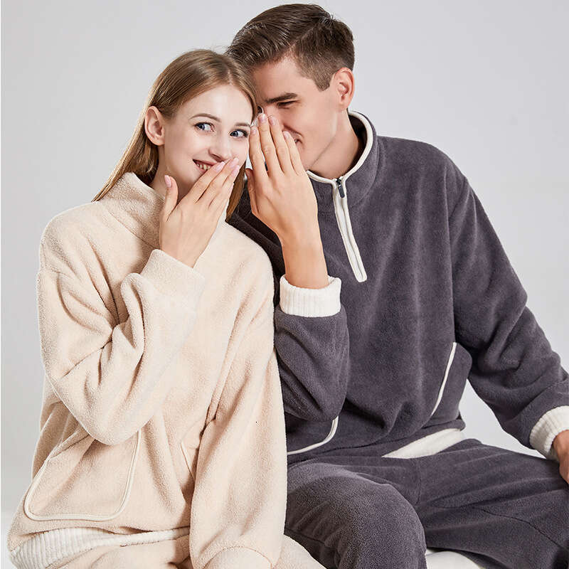 Premium Yangmei veet pamas, thickened autumn winter, suitable for men women's sleepwear, couple home wear, 2024 new style, chic and elegant cloth