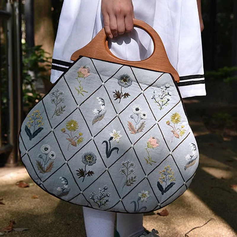 2/4pcs Deepeel 25/30cm wooden handle embossed wallet holder handbag kissing buckle sewing bracket handle used for making bag accessories 241205