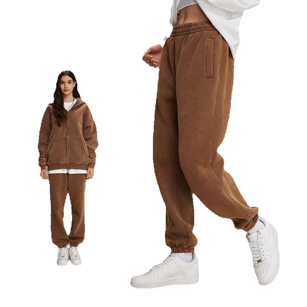 2024 Autumn/Winter 360g Veet Wax Printed Retro Toe Tight Guard Trendy Brand Casual Sports Pants for Men