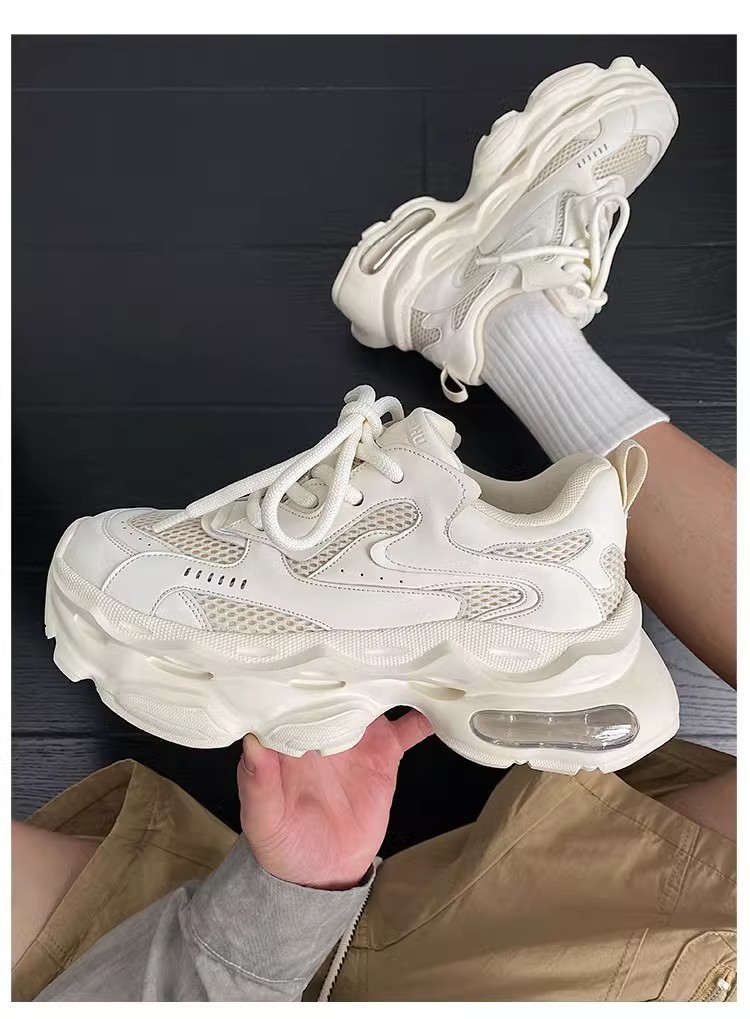2024 new Dad shoes sports shoes with leisure autumn and winter breathable thin men's shoes to raise shoes