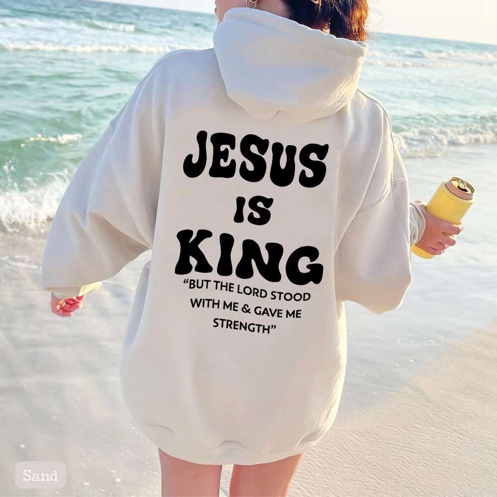 Plus Size Jesus Christian Hoodies Fashion Hoodie Letter Print Sweats Haruku Coats Women Sweatshirt Gym Pullovers Women's Men's and women