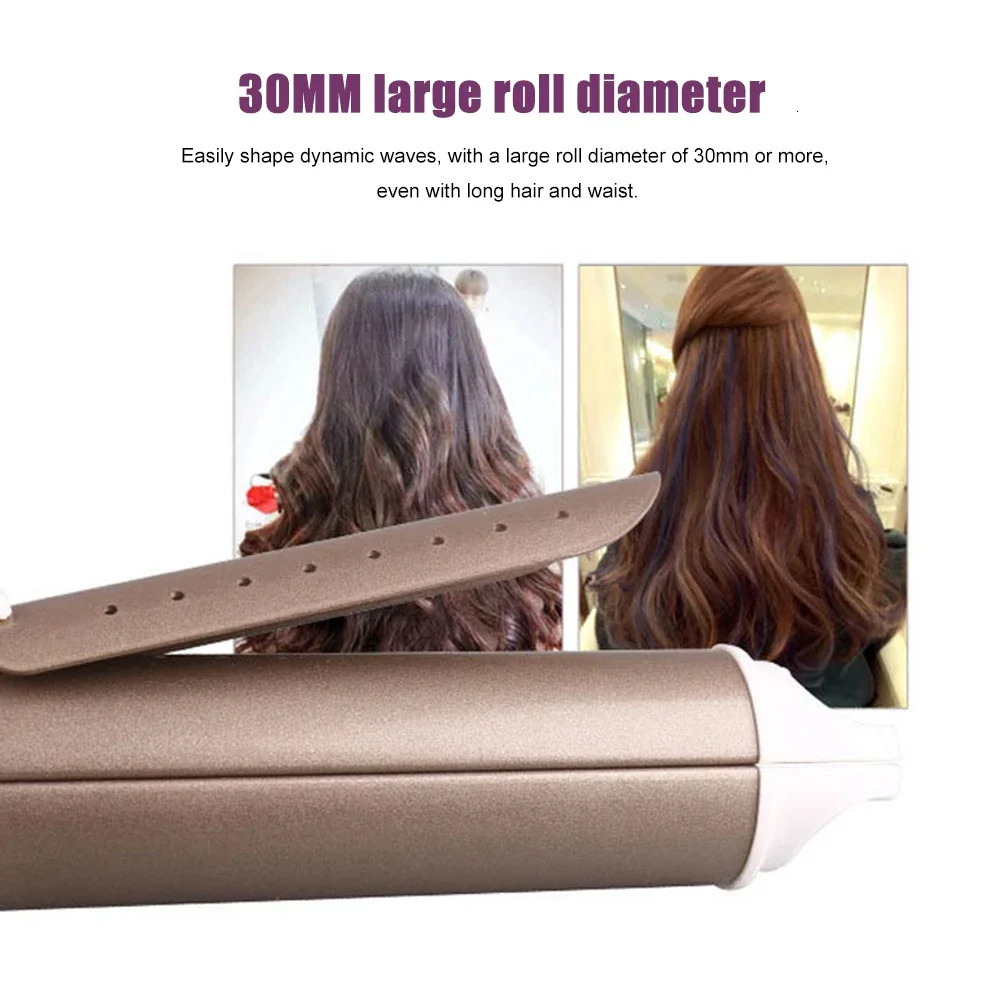 Electric Ceramic Curling Iron 2 in 1 Hair Curler Straightener Curls Wand Ceramic Curling Iron Fast Heating Hair Styling Tools 241209
