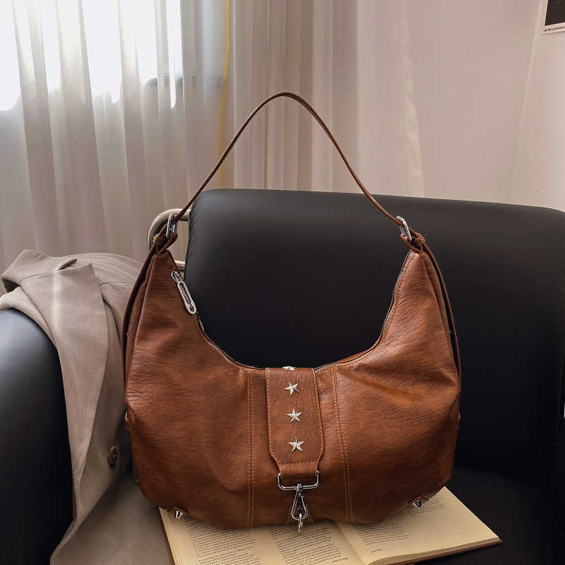High end large capacity bag for women casual fashionable crossbody bag, niche design dumpling bag 241215