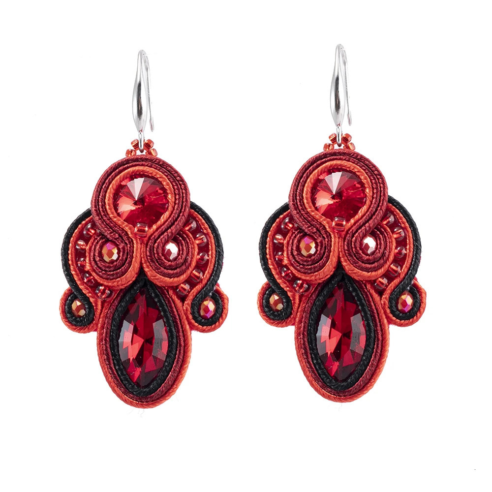Exquisite Soutache Handmade Pendant Earrings Multi Color Fashion Jewelry Weaving Earrings Womens Ethnic Bohemian Accessories Gifts 241209