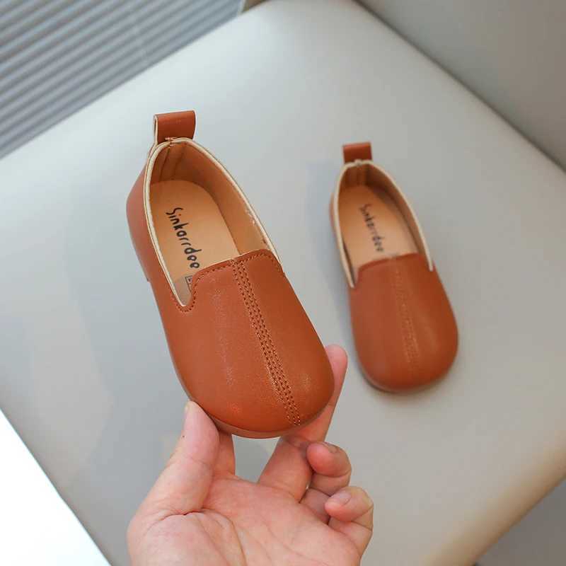 Toddlers Kids Casual Shoes for Girls Slip-on Leather Flats Moccasins Children Loafers Boys Flats for Wedding Par Soft ClassicXJ241209