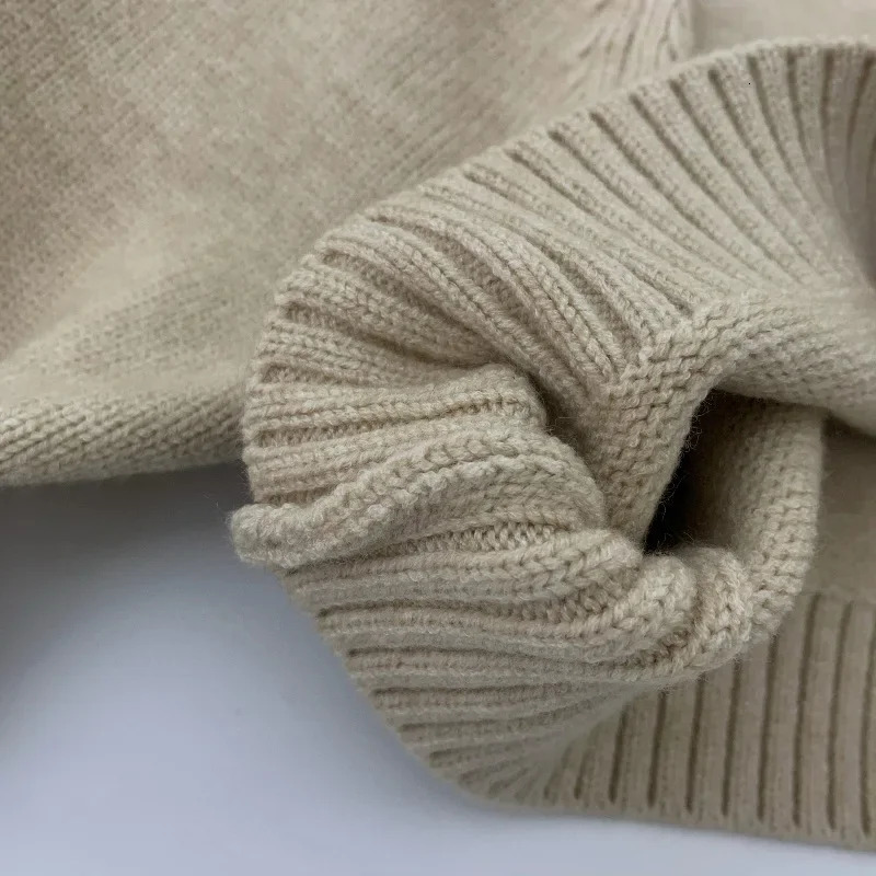 Milancel Kids Baby Sweaters Boys Knit Pullover Solid Girls Turtleneck Sweater Knit Wear 241210