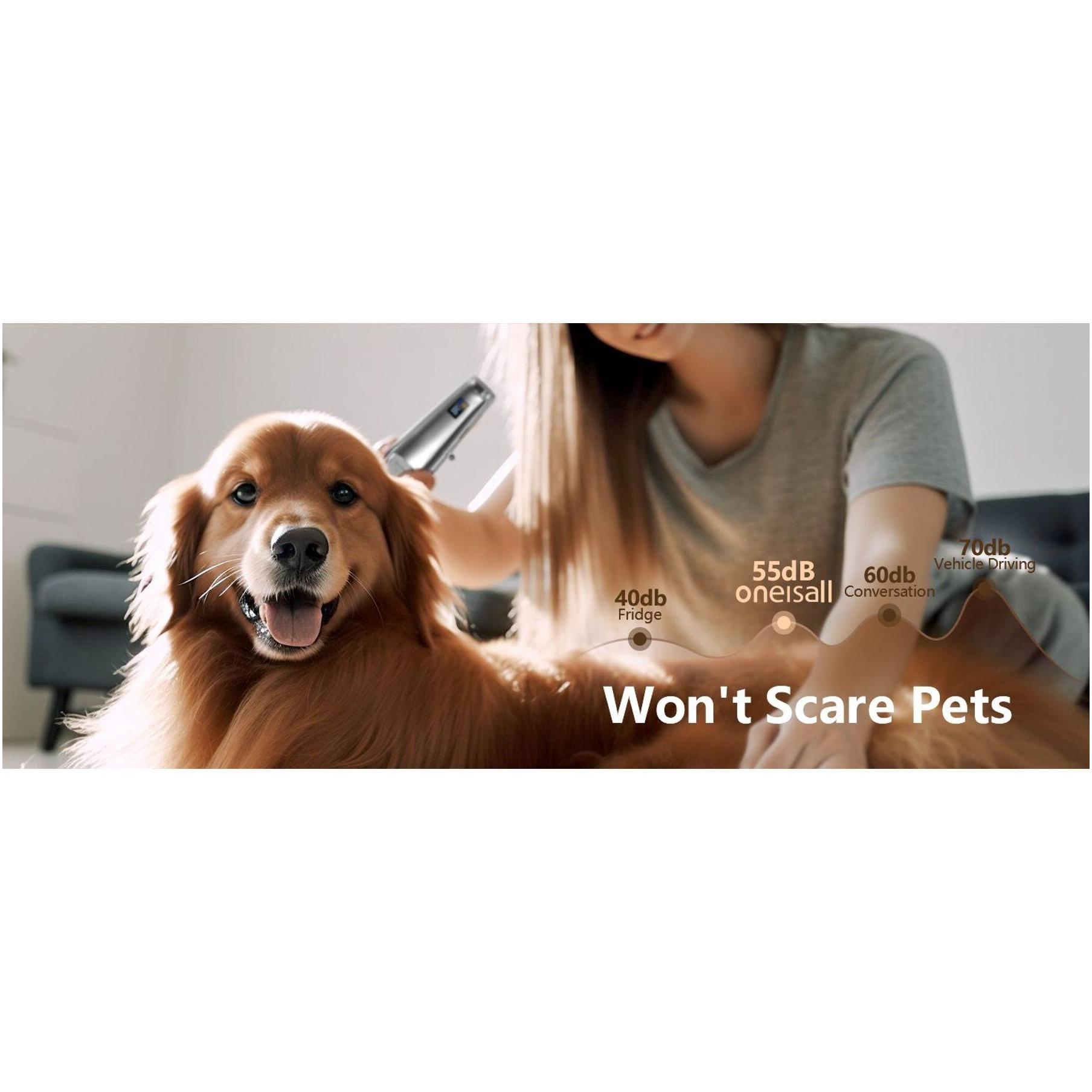 Others Dog Grooming Dog Grooming Tools Oneisall K52Nts Cordless 2Speed Pet Hair Clipper For Thick Heavy Coats Silver Drop Delivery Supplies Otvkg H250