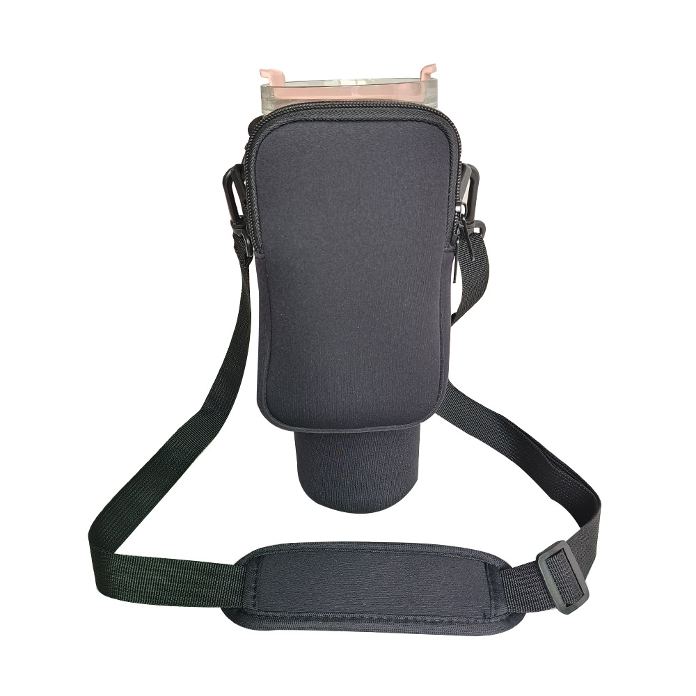 Winter outdoor down bottle cover Portable stylish shoulder strap water bottle bag Portable Crossbody insulated ice Master cup cover 40OZ Ice King Cup 