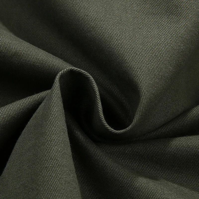 Cotton cargo shirt mens plus size 9XL 8XL 7XL 6XL button up workwear multi pocket long sleeved 241209