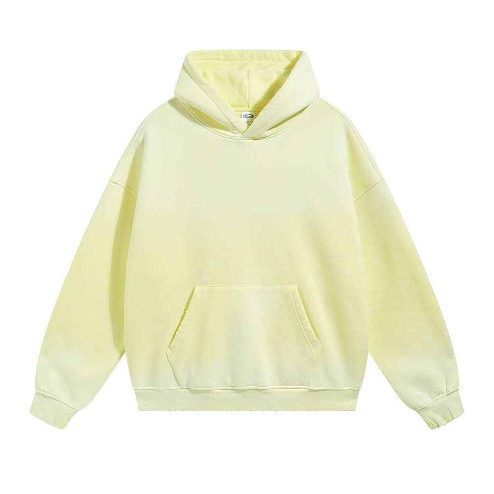 2024 Autumn/Winter New Product 360G Splashing Ink, Whitening Spray Dyeing, Washing Water for Aging, Grinding Edged Hoodie with Veet