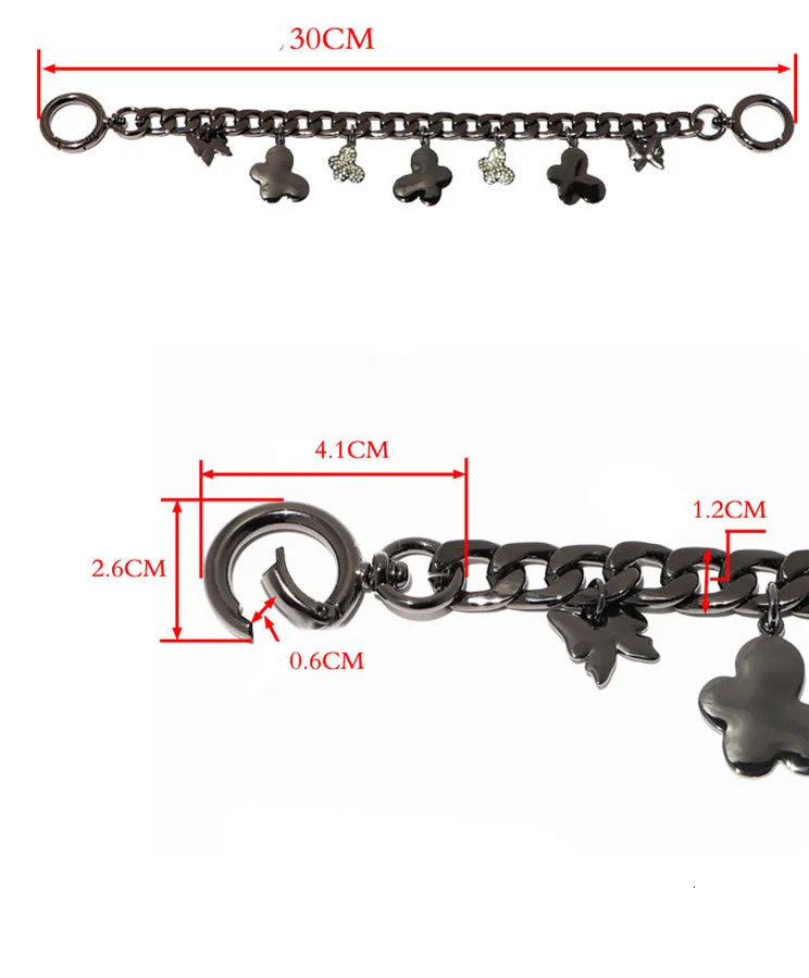 Charm with Handle Butterfly Decoration Gold Metal Chain Handbag Wallet Replacement Accessories Hardware Quality 241205