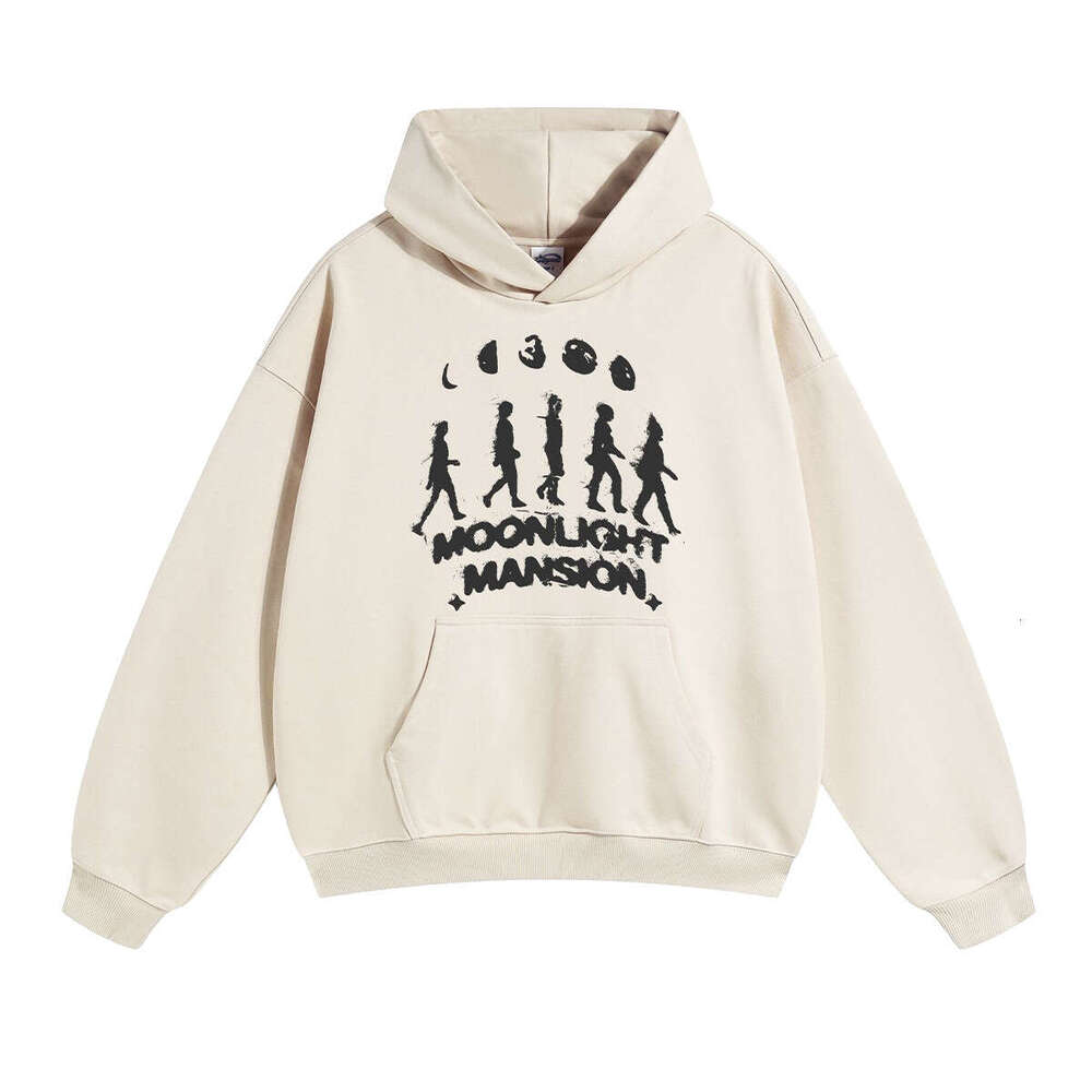 2024 autumn winter new loose niche brand printed men's European and American trendy hoodie