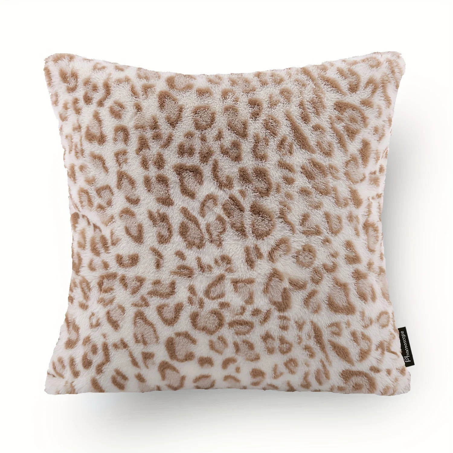 A Set Of 2-Piece Decorative Leopard Series Soft Plush Fur Pillow Cushion Cover In Yellow 18 Inches X 45 Centimeters 241209