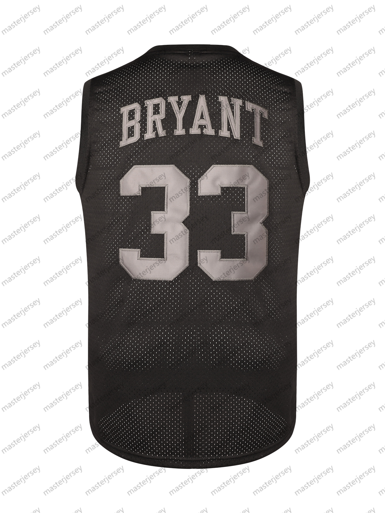#33 BRYANT Men's Sports Team Basketball Jersey Polyester Knit Fabric Embroidered Letters & Numbers Crew Neck Sleeveless Training Vest Jerseys