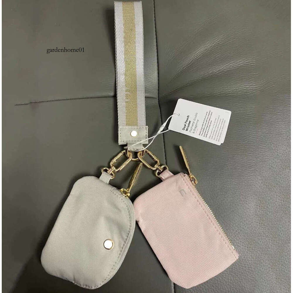 TOP 10 Colours Black GOLd Yohain Bag Dual Pouch Mini Zip Around Wristlet Portable Keychain Wallet Coin Purse Pocket Wholesale 1209 DHL