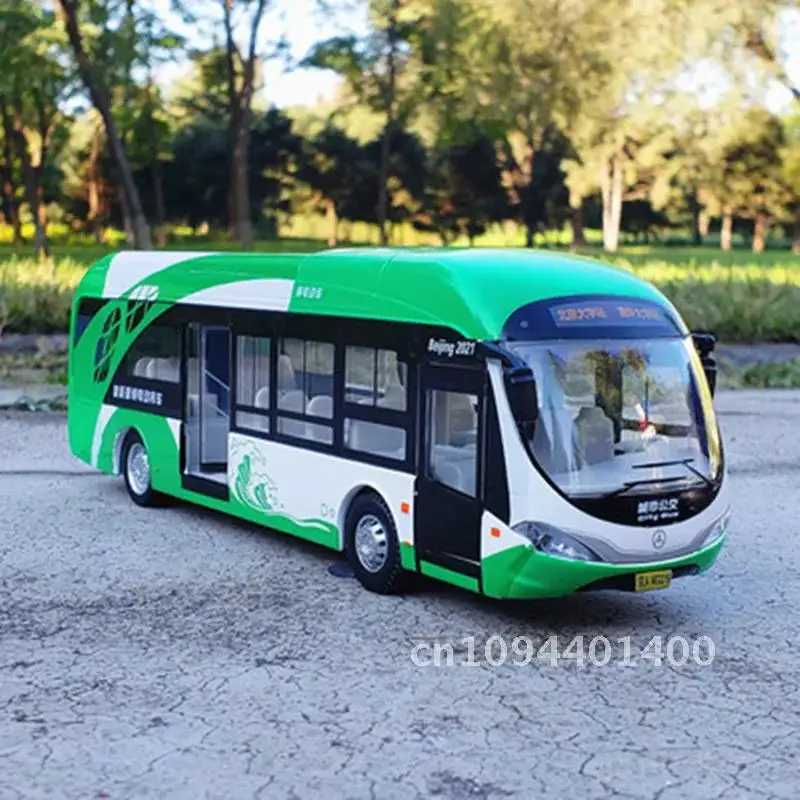 Electric tourism toys transportation buses alloy car models die-casting metal simulation toys city tourism bus models sound and light childrens toy gi