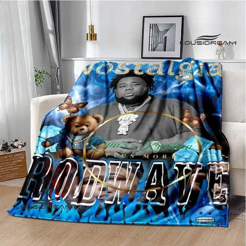 Rapper rod wave printed blanket Warm Flannel Blankets Soft and Comfortable blanket Home Travel Blanket bed linings Birthday GiftXJ241210