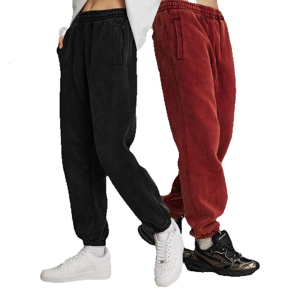 2024 Autumn/Winter 360g Veet Wax Printed Retro Toe Tight Guard Trendy Brand Casual Sports Pants for Men