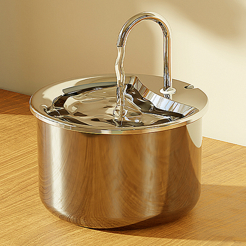 Pet Water Fountain Made of Rust-Resistant Stainless Steel