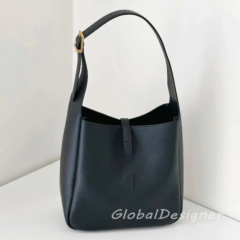 Womens Leather Purse Tote Bucket Bag Man Luggage Tofu Armpit Cross body Fashion Clutch Bag wallet Luxury Handbag LE 37 Hobo Le 5 A 7 Shoulder Bag Black Designer bag 7A