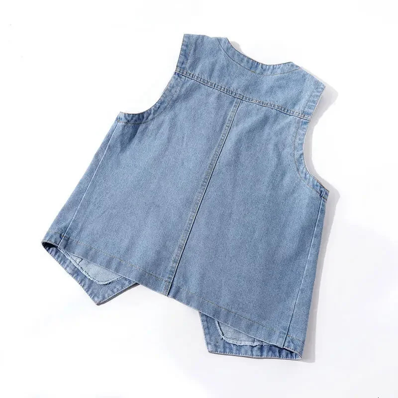 Woman Jacket Vest Spring Summer Denim Womens Short Loose Sleeveless Coat Chaleco Mujer 241205