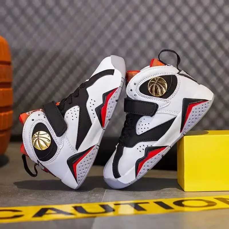 Boys outdoor training basketball shoes childrens basketball shoes breathable and comfortable sports shoes X241209