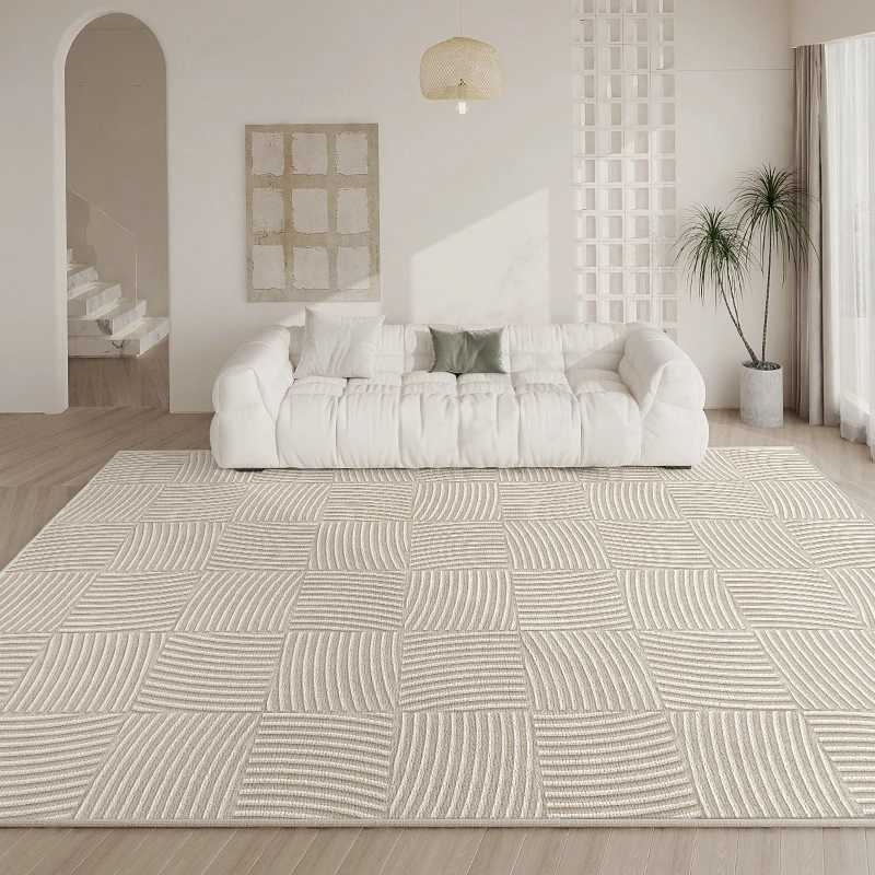 light luxury cream style French carpet fashion living room carpet Home Carpet Simple Cloakroom Decorative Carpets Washable Rugs Z241209