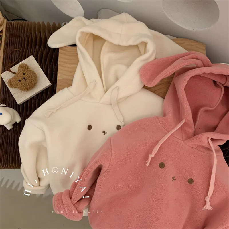 Girls hoodies sweaters cotton tops coats spring and autumn season windproof childrens clothing high-quality youth and childrens clothing 241210