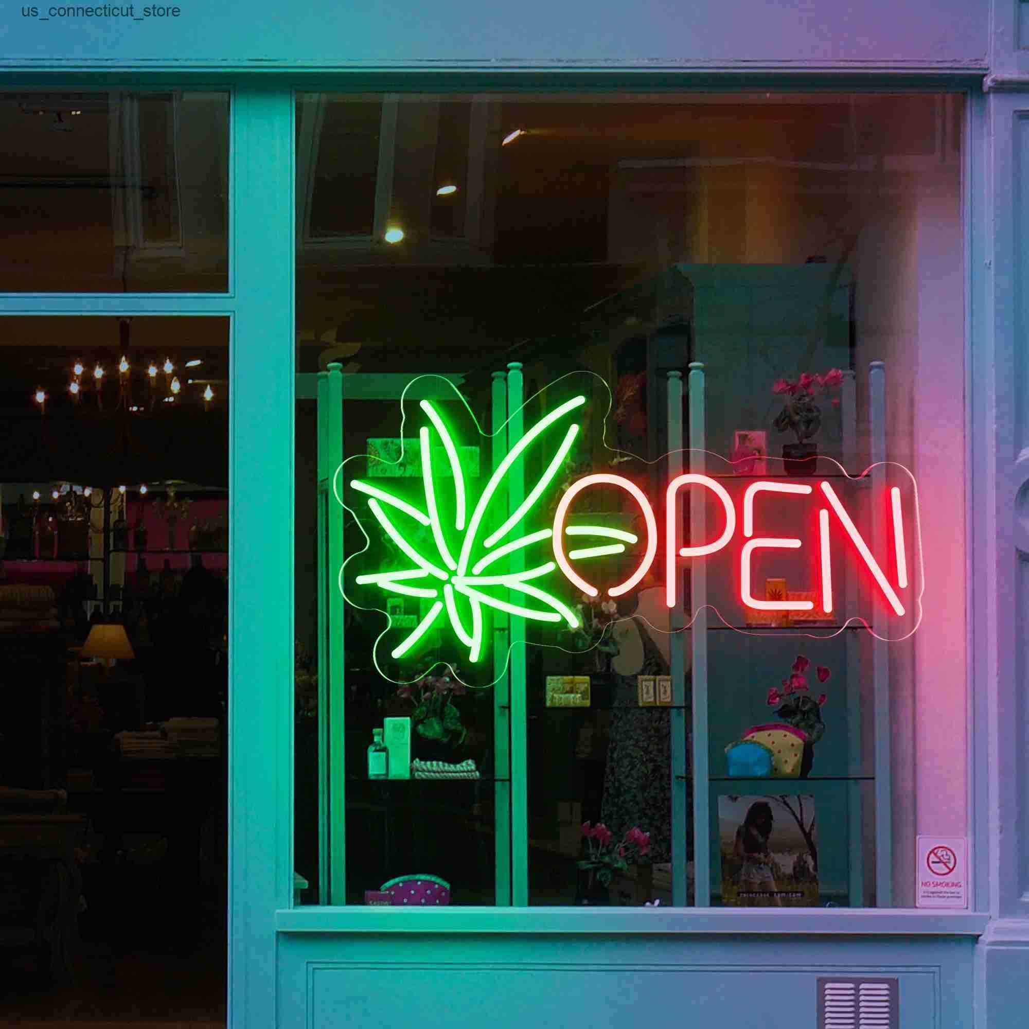 LED Neon Sign Open LED neon lights commercial neon lights open LED signage wall decorations neon lights with adjustable brightness bars salons shops h