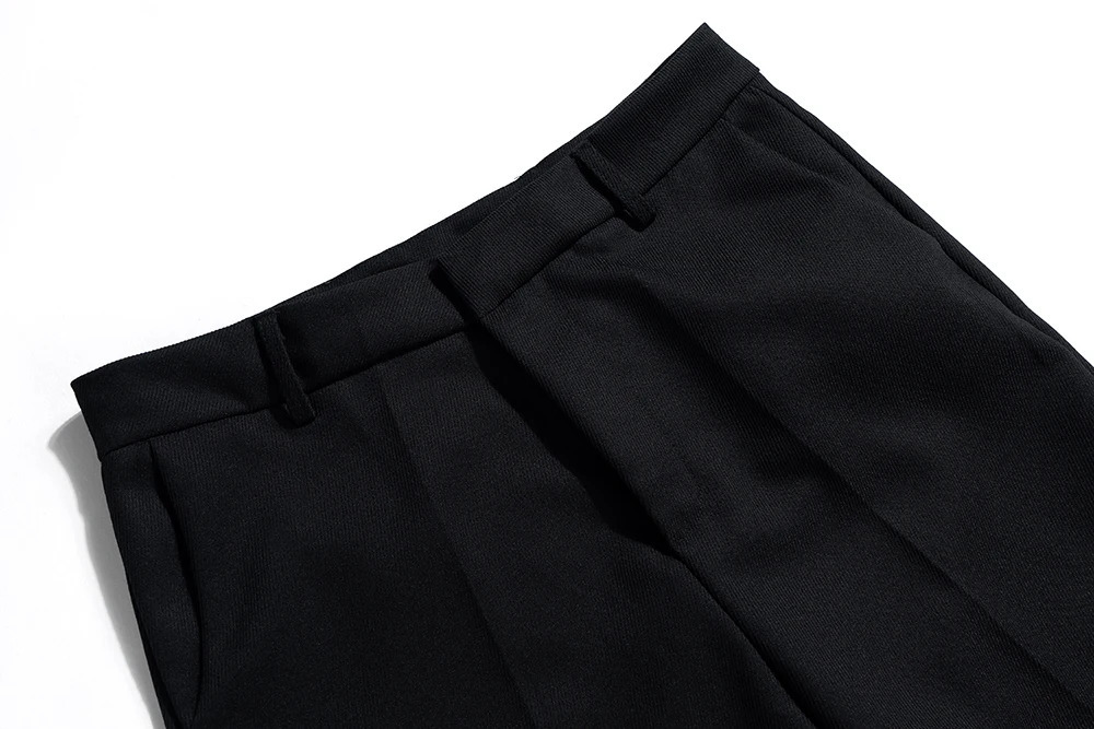 Black Color Straight Boot Cut for Men Streetwear Loose Baggy Suit Pants Ropa Hombre Oversized Casual Flare Trousers 241209