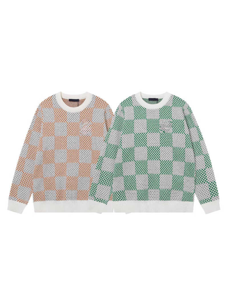 24 new color Mosaic jacquard OS loose version of the same sweater for men and women Q241210