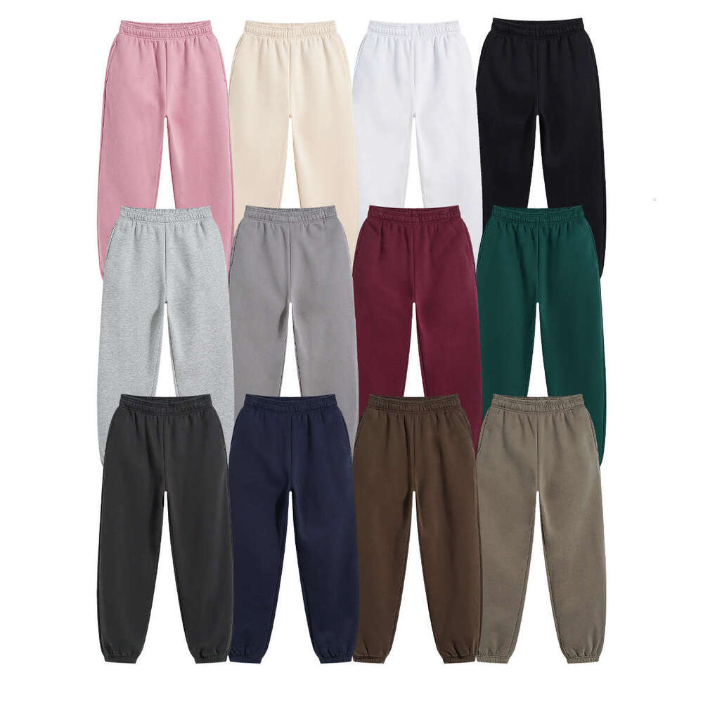 2024 Winter Shake Fleece 400g Thickened Casual with Leg Straightening Loose Trendy Brand Men's and Women's Pants