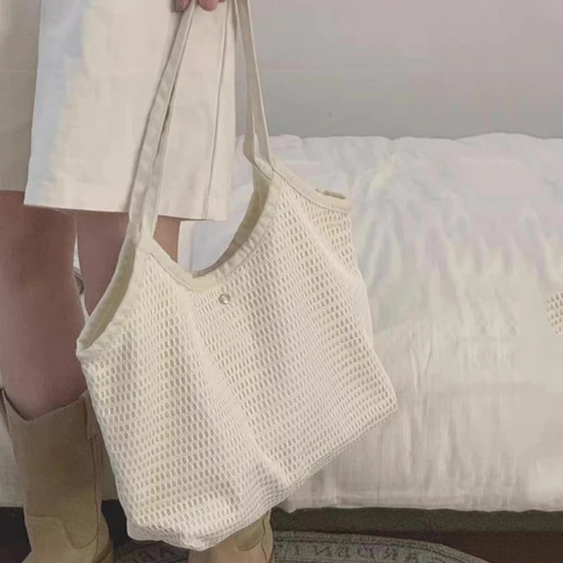 Knitted Beach Holiday Womens Handbag Beach Large Capacity Shoulder Bag Womens Leisure Travel Handbag 241205