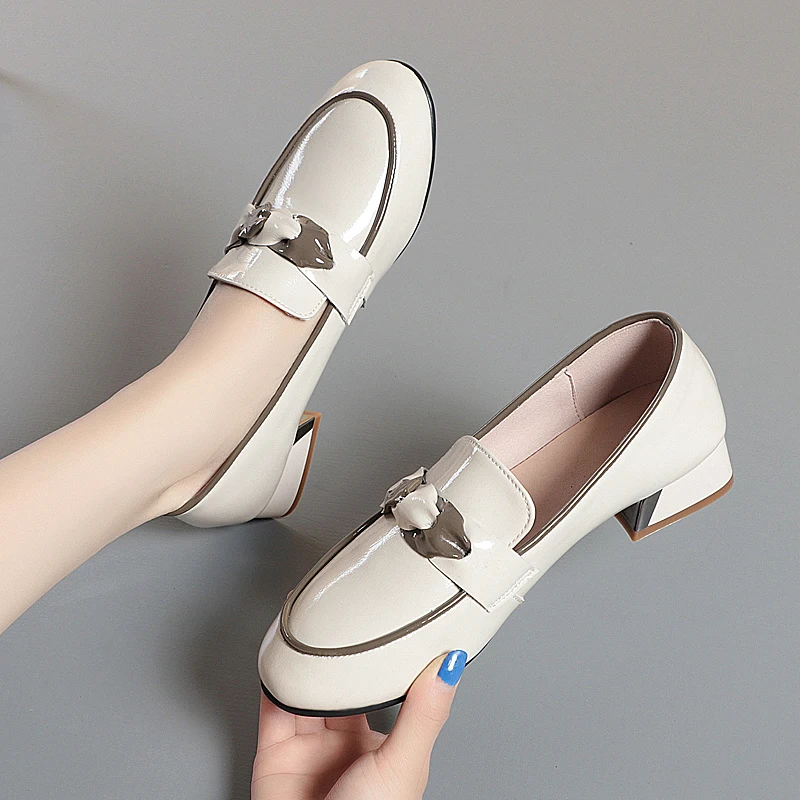AIYUQI Loafers Women Autumn Genuine Leather Women's Shoes Slip-on Pedals British Style Fashion Shoes Ladies
